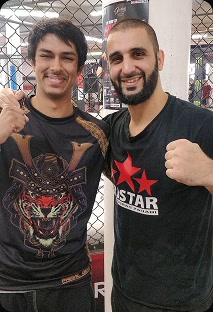 Shaker Zaman with Firas Zahabi at Tristar Gym
